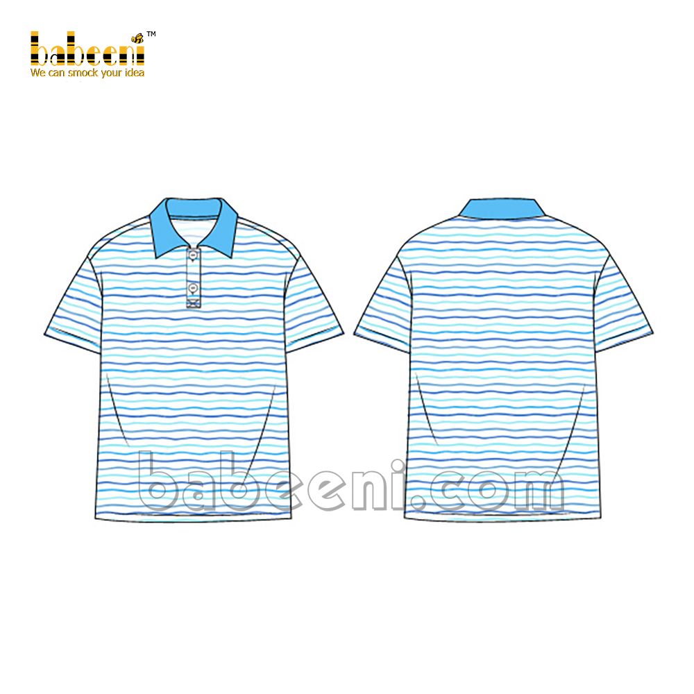 Boy plain knit shirt - TB 10